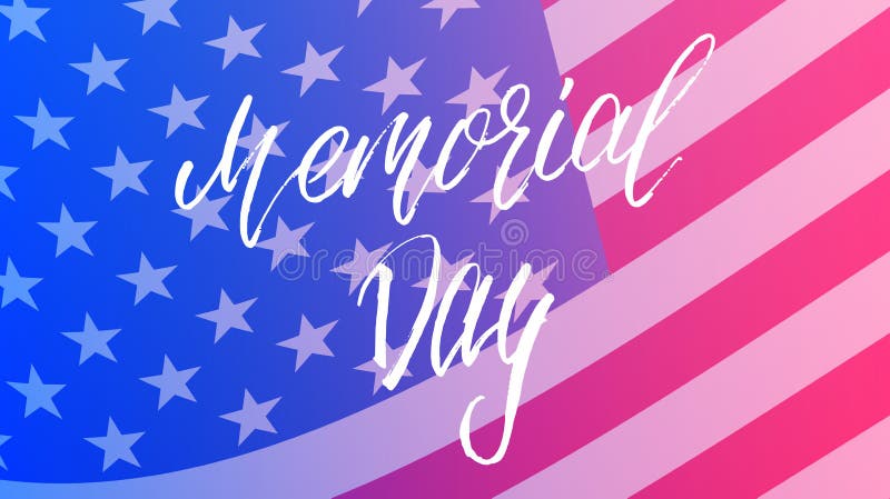 Dnia pamięci sztandar Ilustracja z dzień pamięci kaligrafią i usa flaga ilustracja wektor Dnia pamięci sztandar Ilustracja z dzień pamięci kaligrafią i usa flaga ilustracja wektor