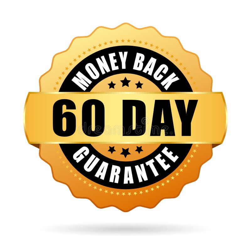 60 - dnia pieniądze plecy gwaranci wektoru ikona