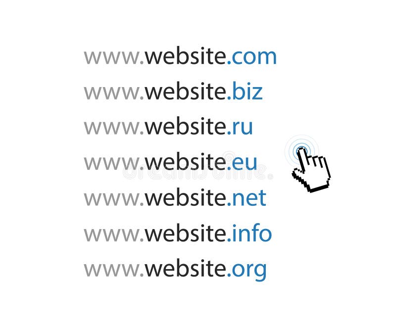 Dns-områdesnamn royaltyfri illustrationer Dns-områdesnamn royaltyfri illustrationer