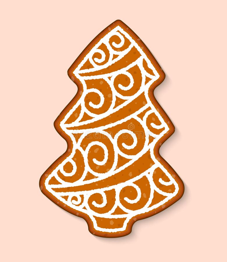 Do alimento cozido doce das sobremesas do vetor do bolo da árvore da cookie do Natal bolos tradicionais para o jantar do Xmas e a ilustração stock Do alimento cozido doce das sobremesas do vetor do bolo da árvore da cookie do Natal bolos tradicionais para o jantar do Xmas e a ilustração stock