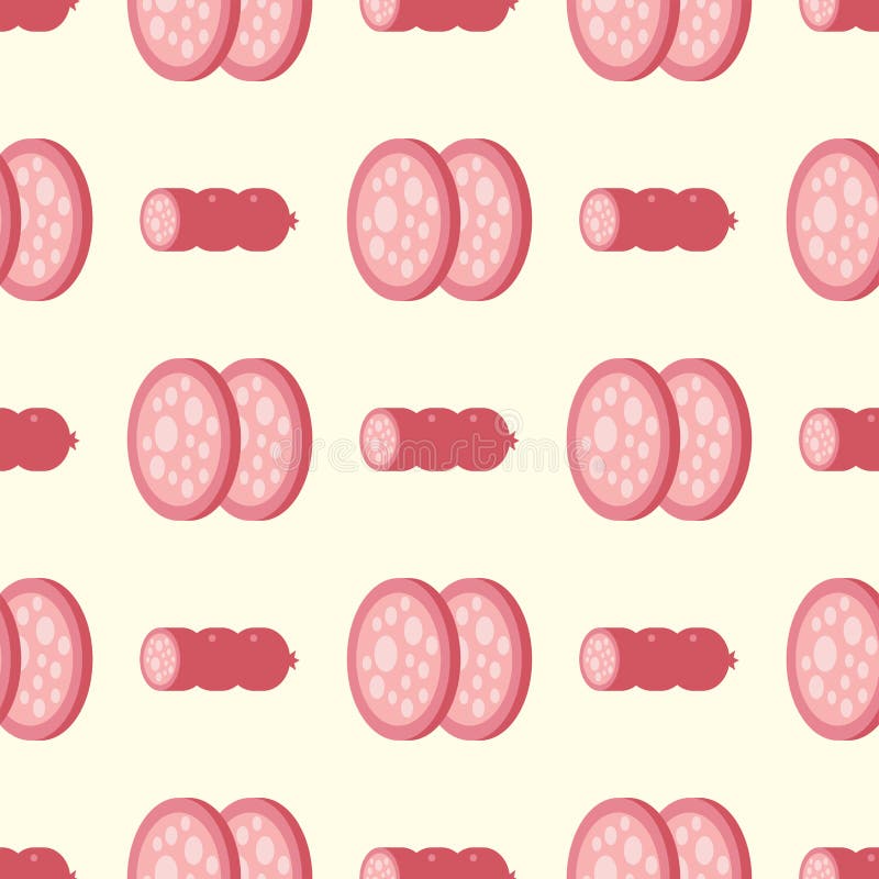 Do alimento sem emenda do equipamento da preparação do teste padrão do ingrediente dos produtos de carne ilustração lisa do vetor ilustração do vetor Do alimento sem emenda do equipamento da preparação do teste padrão do ingrediente dos produtos de carne ilustração lisa do vetor ilustração do vetor