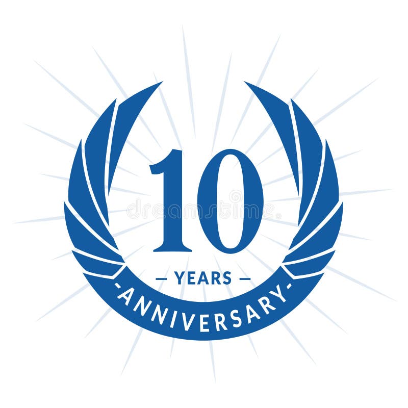 10 do aniversário anos de molde do projeto Projeto elegante do logotipo do aniversário Dez anos de logotipo ilustração stock 10 do aniversário anos de molde do projeto Projeto elegante do logotipo do aniversário Dez anos de logotipo ilustração stock