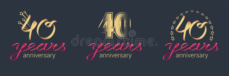40 do aniversário anos de ícone do vetor, grupo do logotipo ilustração do vetor 40 do aniversário anos de ícone do vetor, grupo do logotipo ilustração do vetor