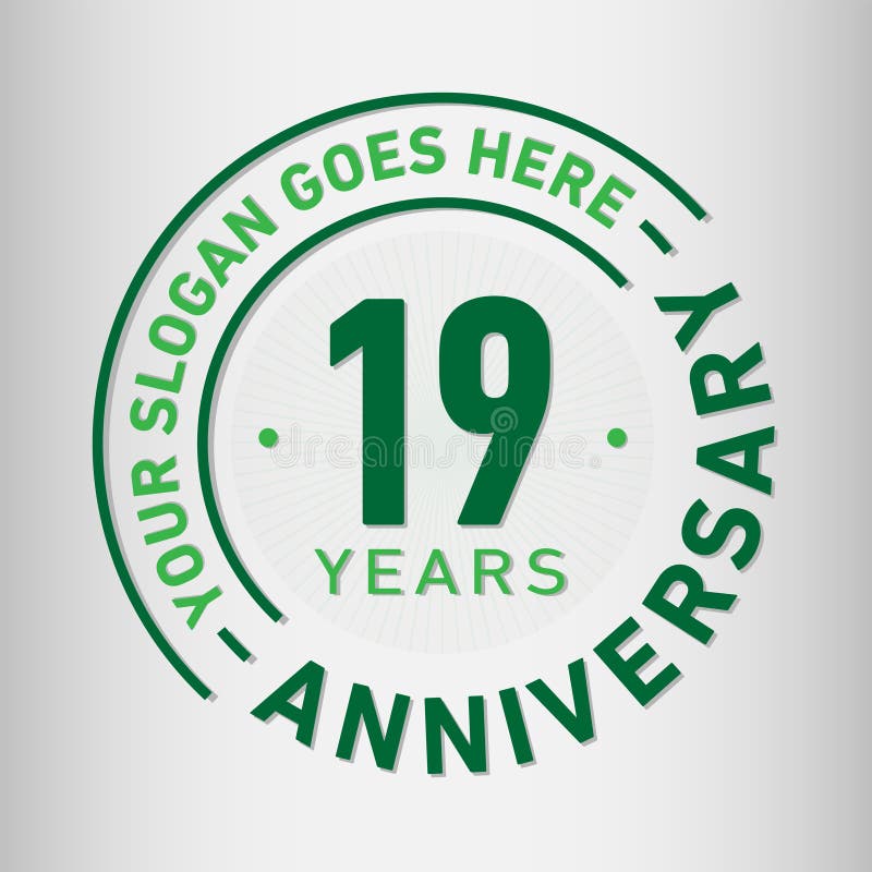 19 do aniversário da celebração anos de molde do projeto Vetor e ilustração do aniversário Dezenove anos de logotipo ilustração do vetor 19 do aniversário da celebração anos de molde do projeto Vetor e ilustração do aniversário Dezenove anos de logotipo ilustração do vetor