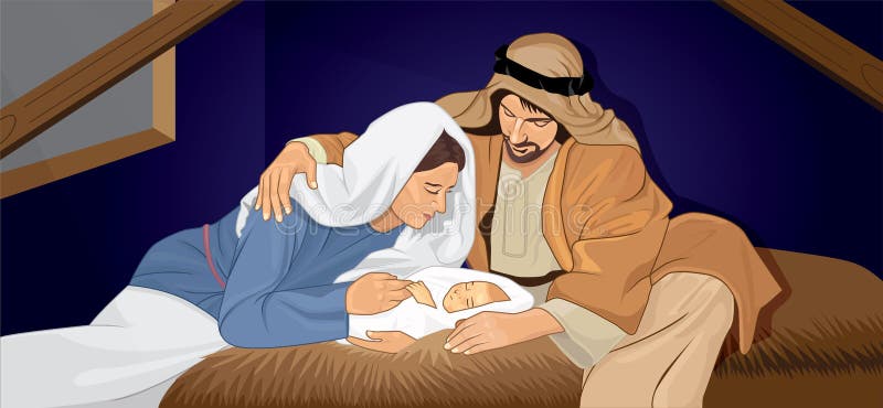 Do bebê nascido do Natal de jesus christ do deus de mary Joseph do Natal de Jesus cristão nascido da religião do nascimento do co