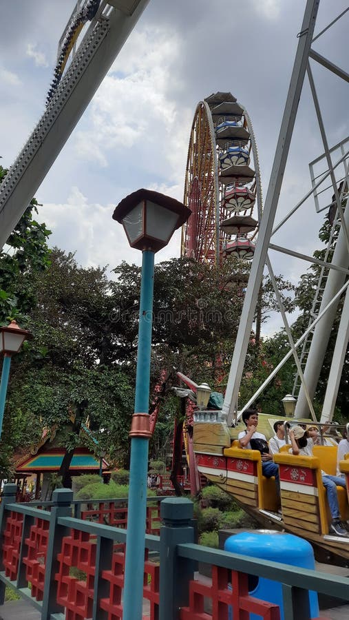 Do fun at Dufan, Indonesia editorial photography. Image of tree 266042547