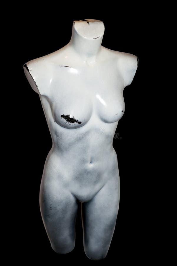 Grey mannequin full female torso with a clipping path. Grey mannequin full female torso with a clipping path