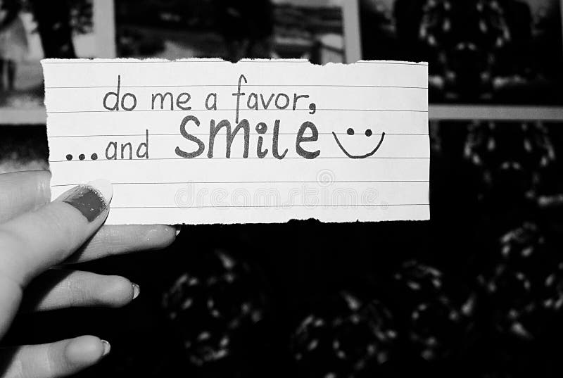 Do me a favour, and smile! stock photos Do me a favour, and smile! stock photos