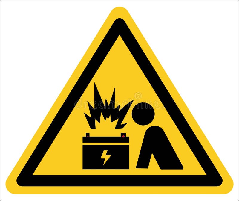 Do Not Approach the ARC Flash Battery Stock Illustration Illustration