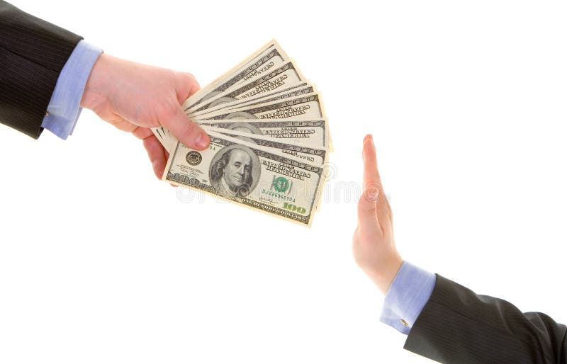 Do not bribe royalty free stock image