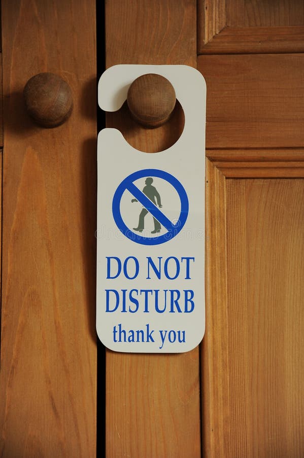 Please Do Not Disturb Message on Cardboard Tag Stock Photo Image of