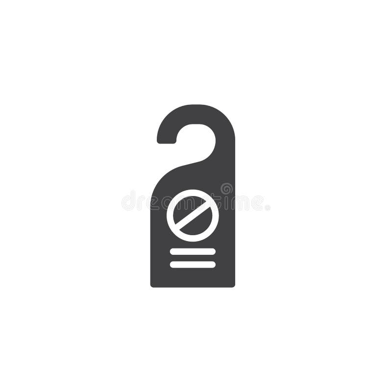 Download Do Not Disturb Door Tag Line Icon Stock Vector ...