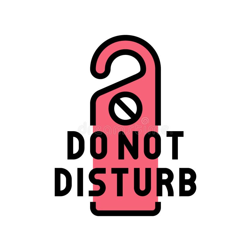 Do not disturb hybrid work color icon vector illustration vector illustration