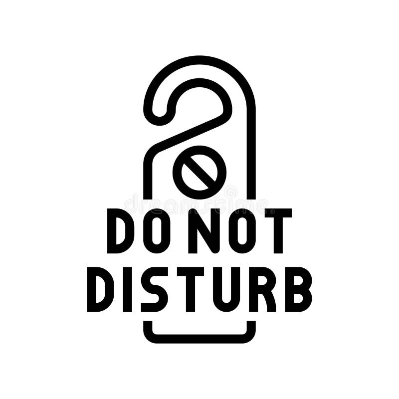 Do not disturb hybrid work line icon vector illustration royalty free illustration