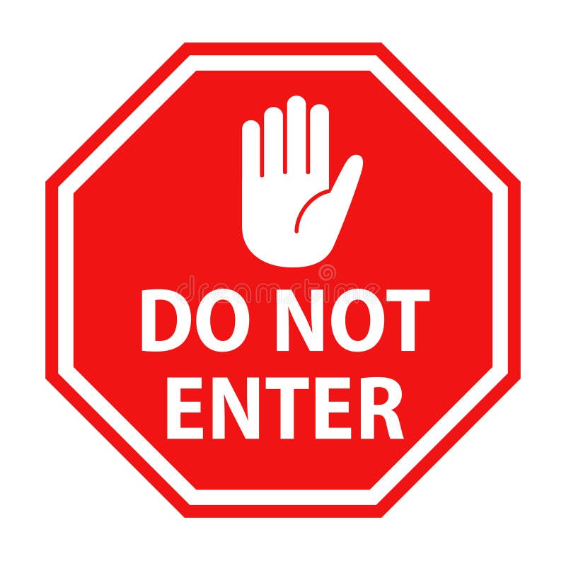 Do Not Enter Sign With Hand Symbol Icon Vector Illustration Stock Vector Illustration Of Gesture Line