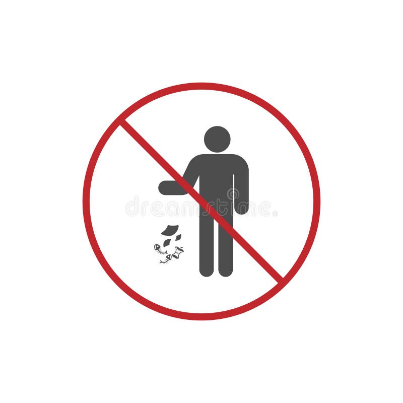 Do not litter signs set keep clean icons Vector Image