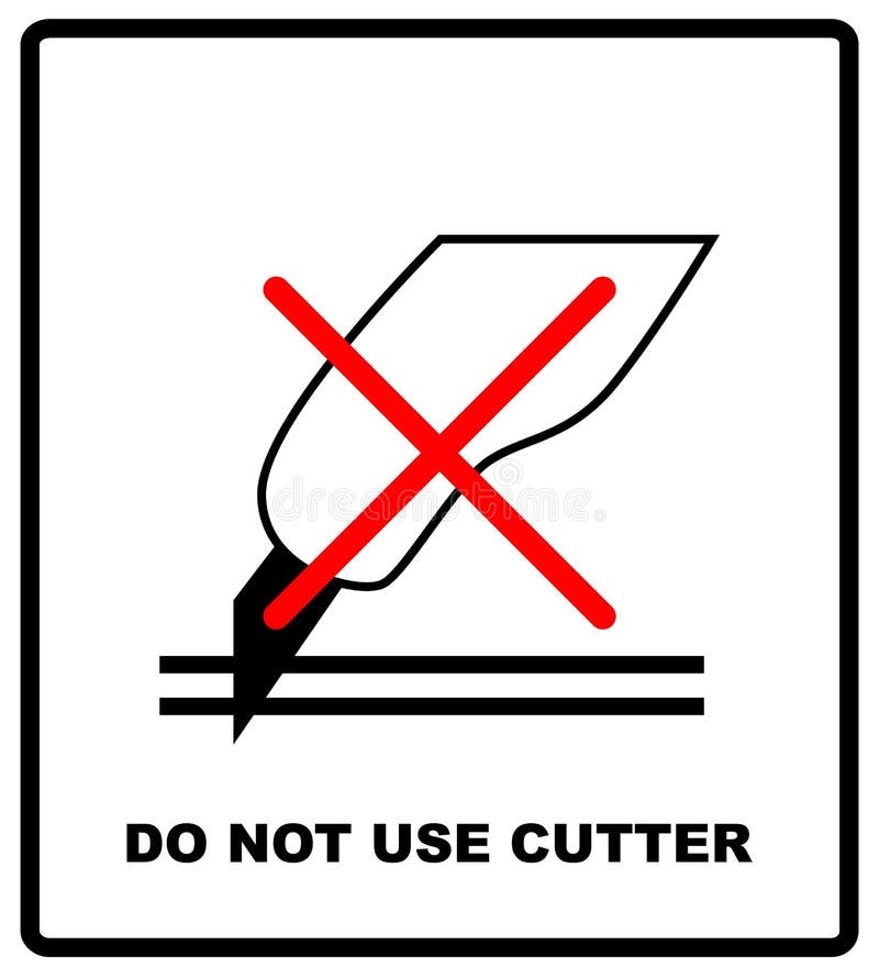 They do not use word. Знак не разрезать. Знак не вскрывать ножом. Значок не резать ножом. Знак на коробе не вскрывать ножом.
