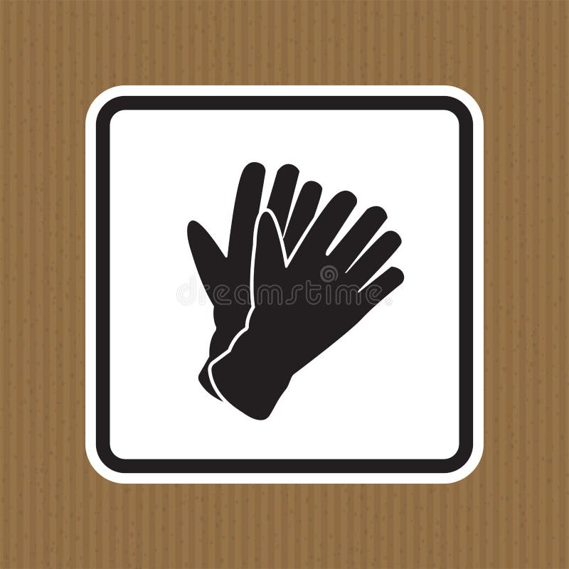 Do Not Wear Gloves,Please Take Off the Gloves Stock Vector