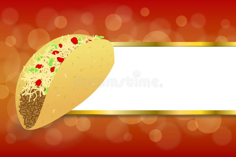 Do taco abstrato do alimento do fundo o ouro amarelo vermelho listra a ilustração do quadro ilustração stock Do taco abstrato do alimento do fundo o ouro amarelo vermelho listra a ilustração do quadro ilustração stock