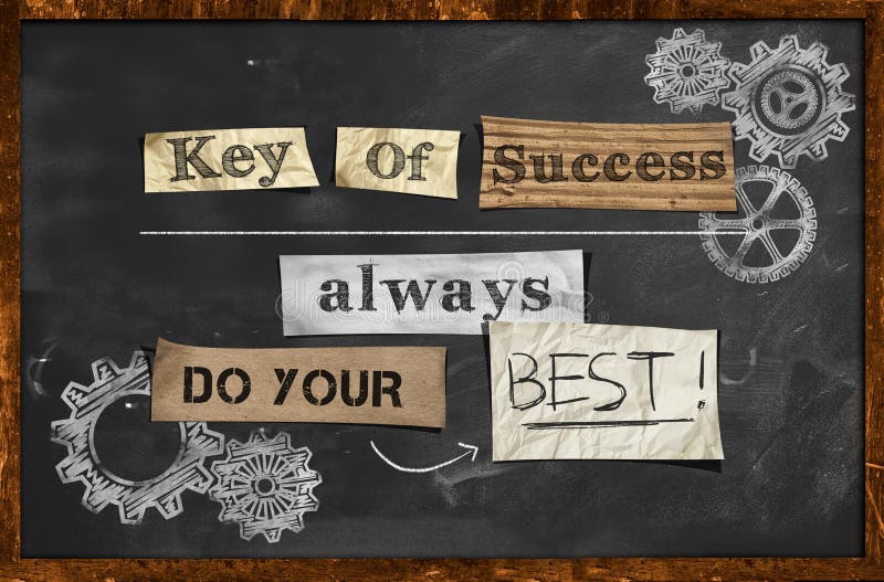 Do Your Best - Key of Success Stock Illustration - Illustration of  communication, partner: 34129965