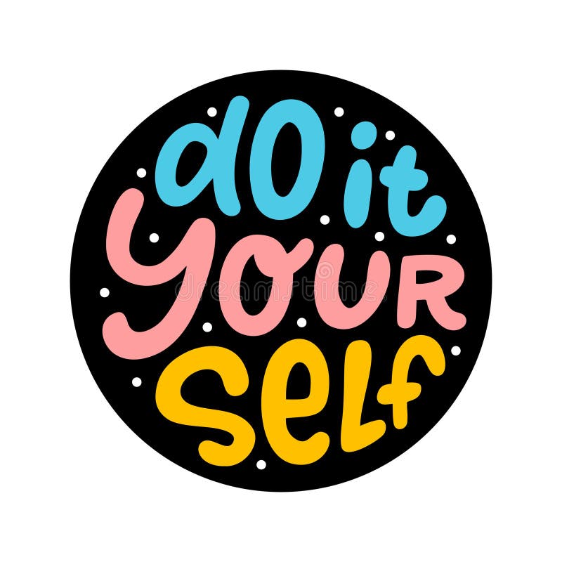 Do it yourself label or sticker Royalty Free Vector Image