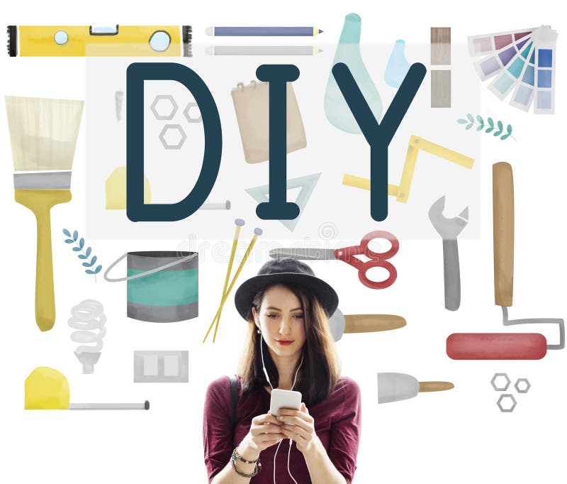 Do It Yourself Project Graphics Concept royalty free stock image