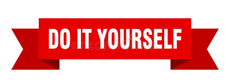 Do it yourself ribbon. stock vector. Illustration of isolated - 191265935