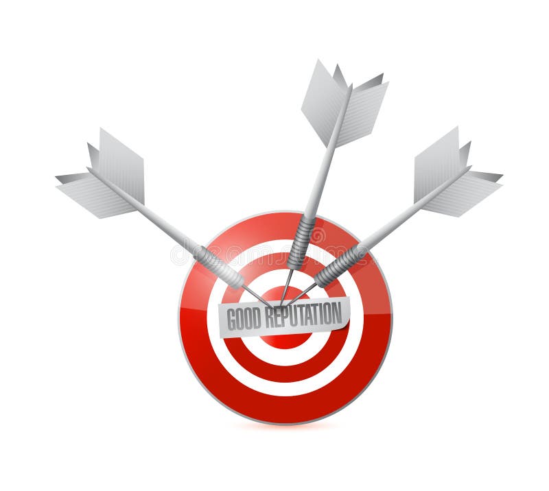 good reputation target illustration design over a white background. good reputation target illustration design over a white background