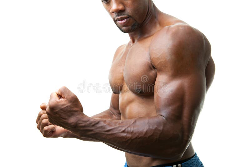 Dobramento muscular do homem fotografia de stock royalty free Dobramento muscular do homem fotografia de stock royalty free