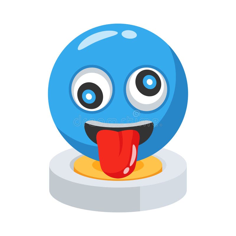Dobrze stworzona ikona stylu 3d przedstawiająca zabawne emoji z językiem ilustracji