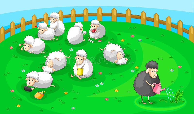 Good black sheep in spoil white sheep herd. Have courage to be different in good things. Good black sheep in spoil white sheep herd. Have courage to be different in good things.