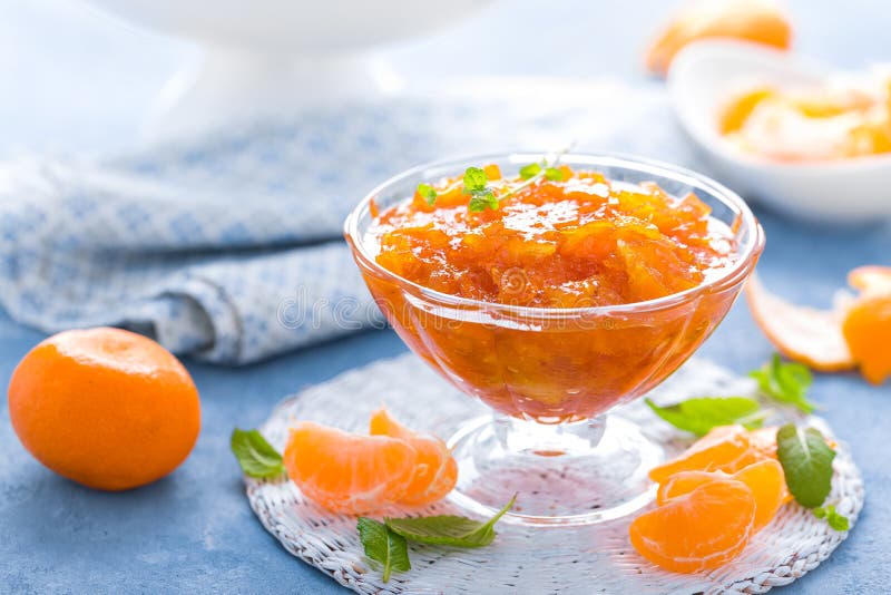 Doce saboroso da tanjerina Confiture da tangerina, marmelade foto de stock royalty free Doce saboroso da tanjerina Confiture da tangerina, marmelade foto de stock royalty free