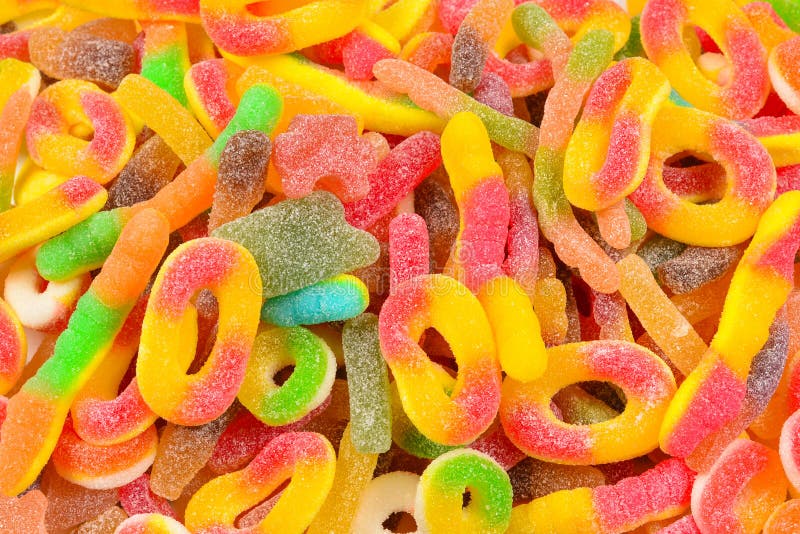Doces gomosos sortidos Vista superior Jelly Sweets fotografia de stock Doces gomosos sortidos Vista superior Jelly Sweets fotografia de stock