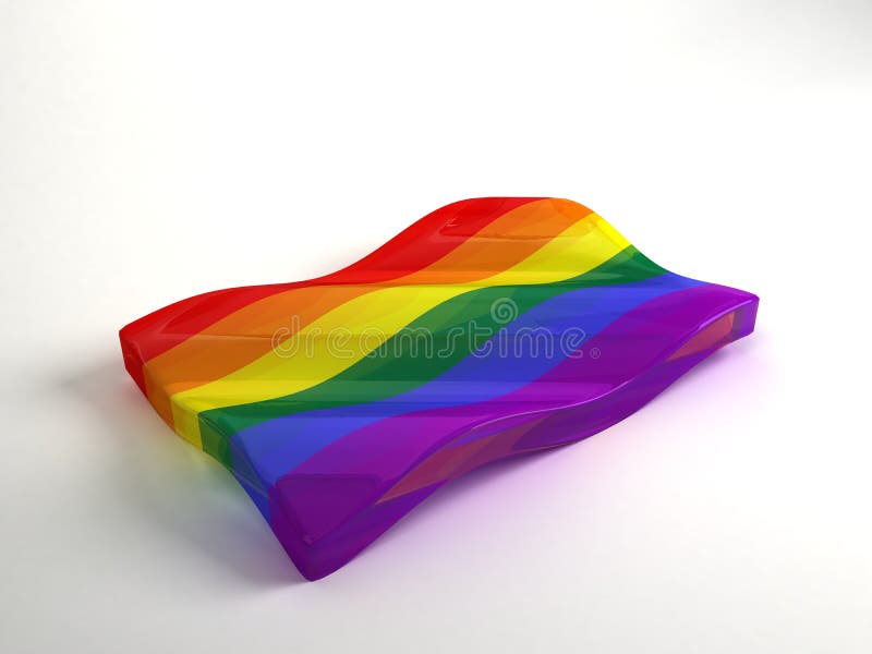 Candy in the form of the flag in gay 3d on a white background. Candy in the form of the flag in gay 3d on a white background