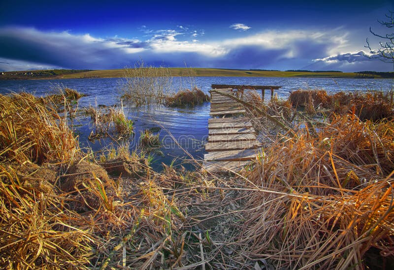 Dock on Reed Lake in Northern Manitoba Stock Photo Image of plants