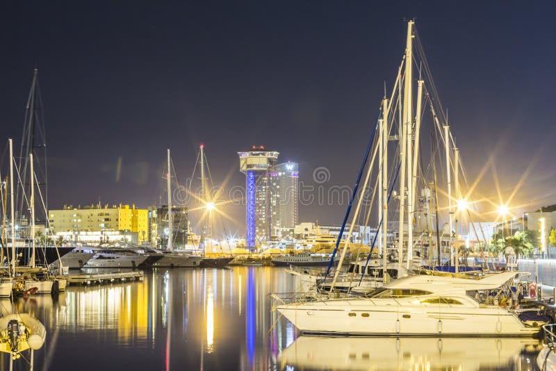yachts docked in barcelona