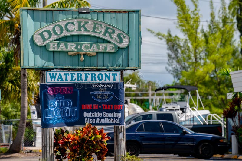 Dockers Bar Cafe Waterfront Dining Dania Beach FL USA Editorial