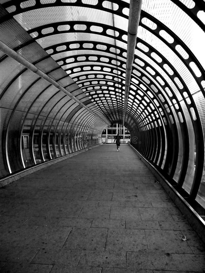 A bridge tunnel in Londons Docklands. A bridge tunnel in Londons Docklands.