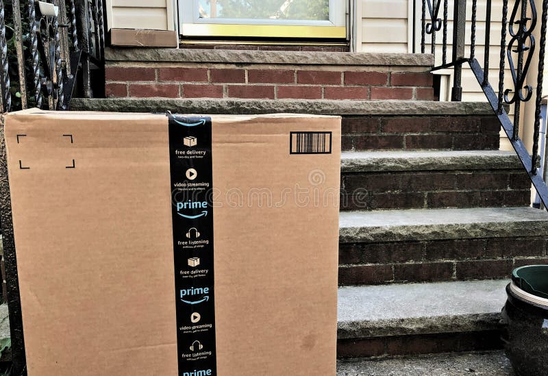 Amazon Shipping Package Home Delivery Box Doorstep. Amazon Shipping Package Home Delivery Box Doorstep