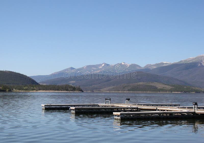 Docks on Lake Dillon stock image. Image of lake, summer 32470645