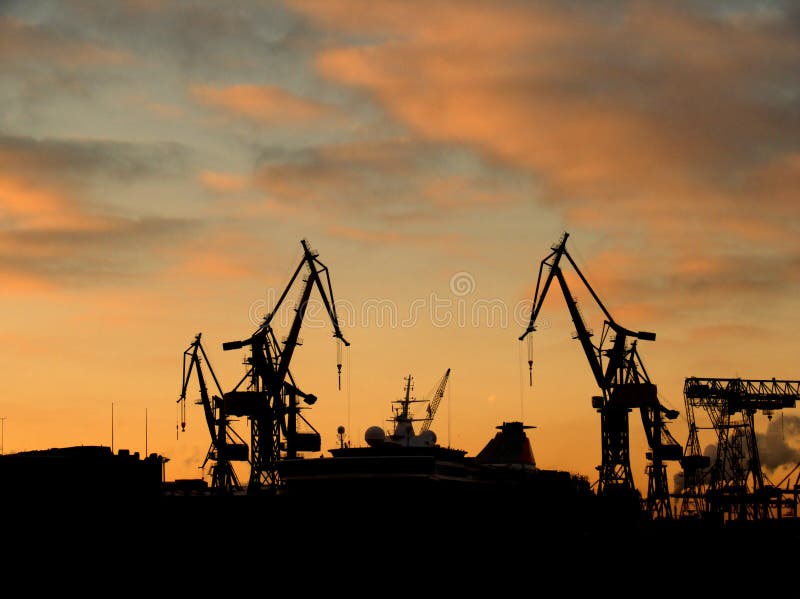 Dockyard with 2 Cranes