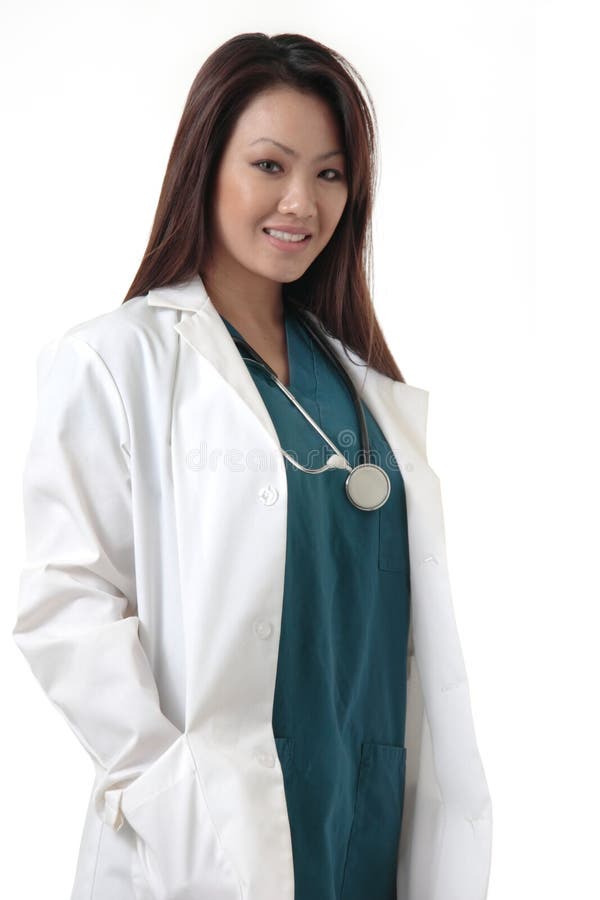 Docteur assez asiatique images stock