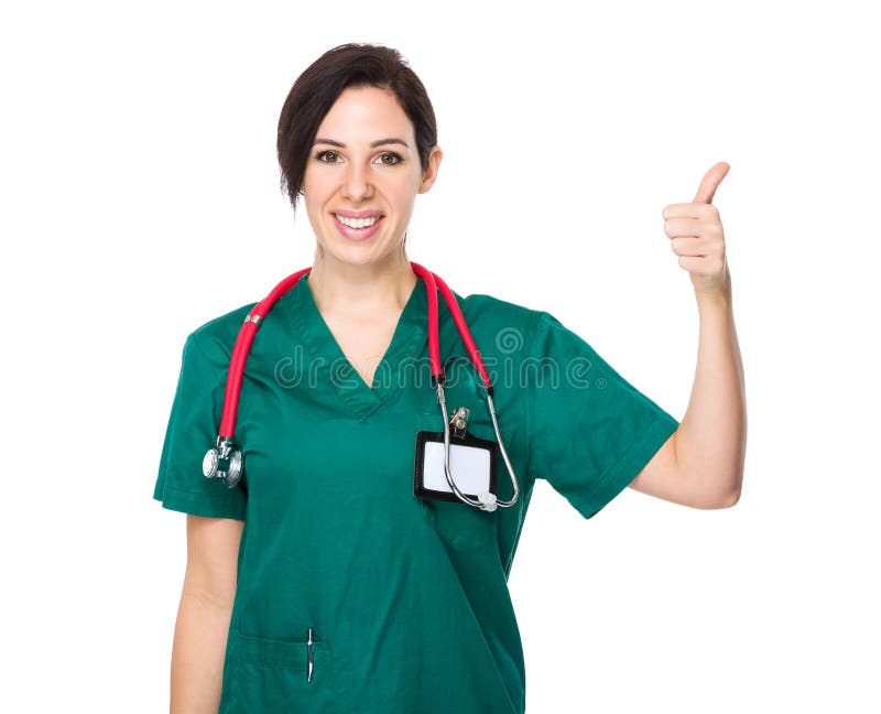 Download Docteur Avec Le Pouce Vers Le Haut Photo stock - Image du caucasien, adulte: 56490410