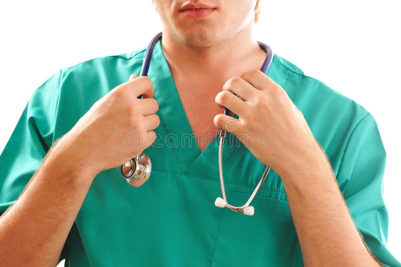 Docteur avec le stéthoscope images stock Docteur avec le stéthoscope images stock