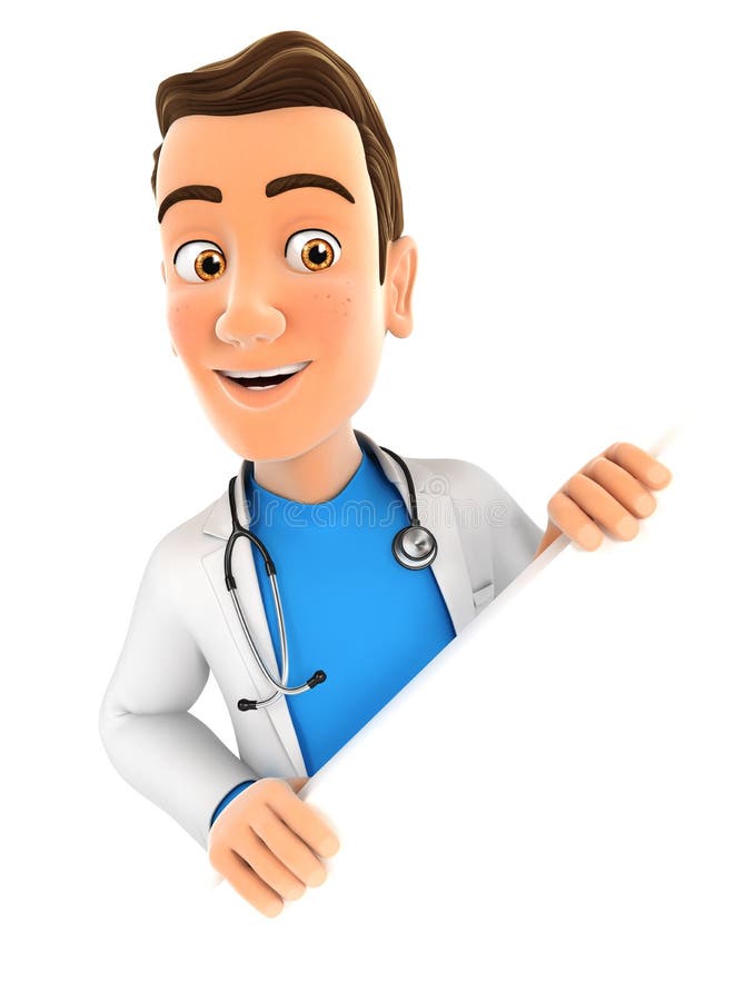 docteur 3d derrière le mur diagonal illustration libre de droits docteur 3d derrière le mur diagonal illustration libre de droits