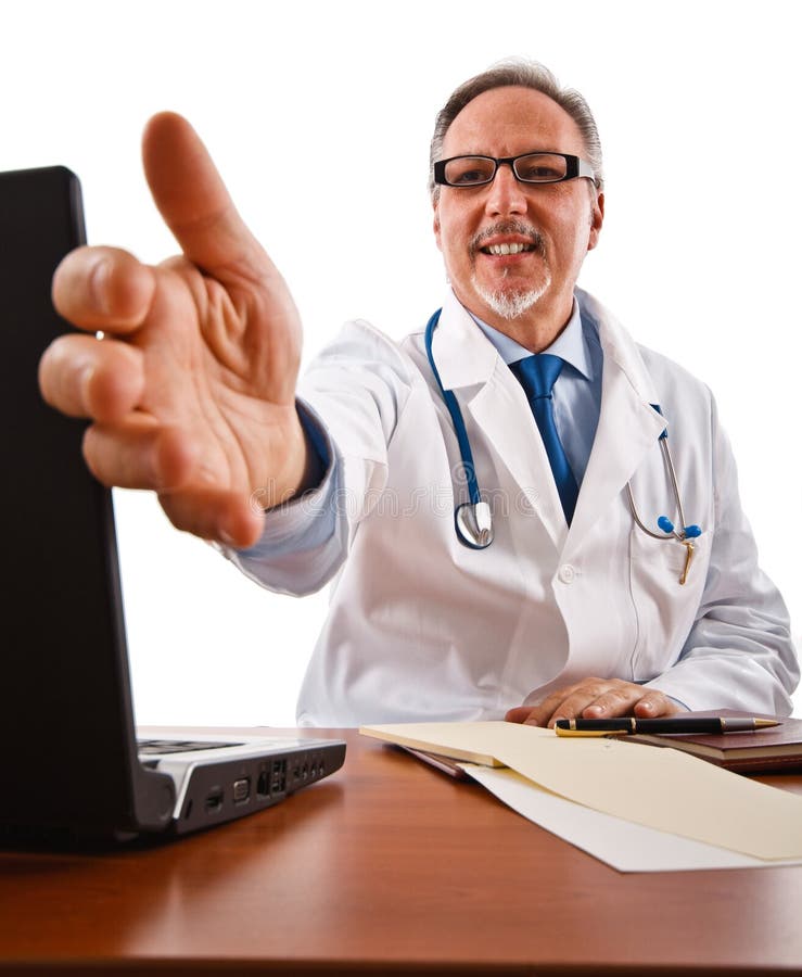 Doctor introducing himself stock image. Image of people 26830781