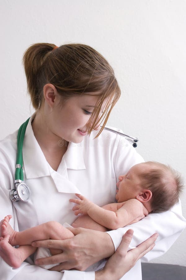 Doctor with baby stock photography Doctor with baby stock photography