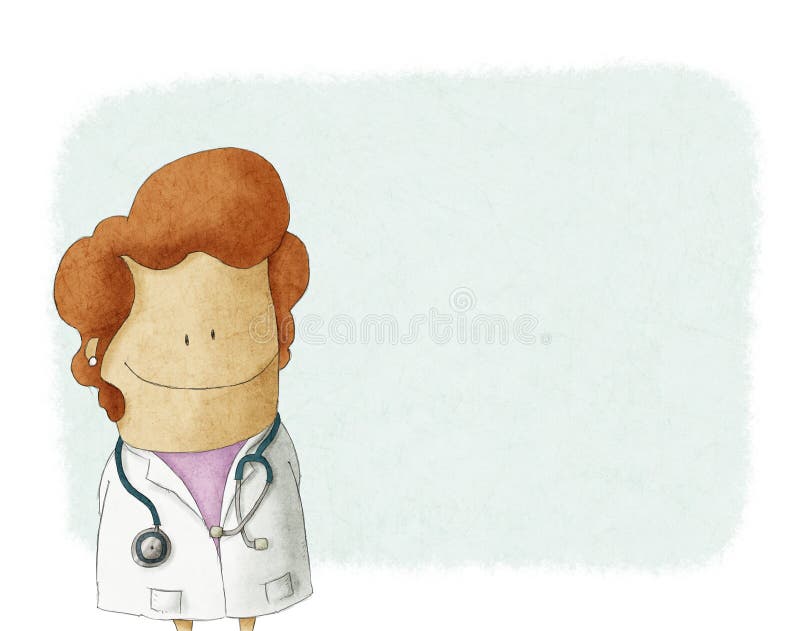 Female doctor with background for text. Female doctor with background for text