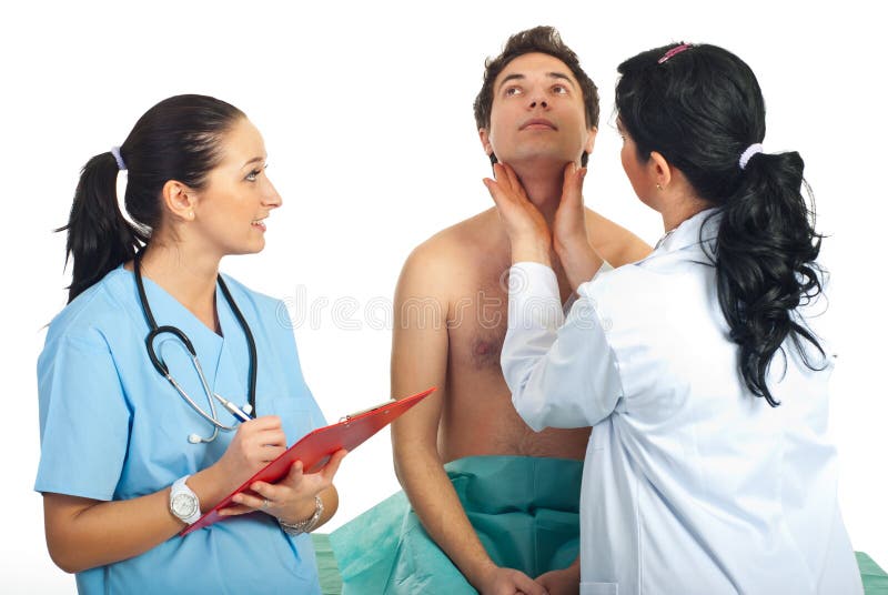 Young Female Doctor Examining Girl With Stethoscope In 