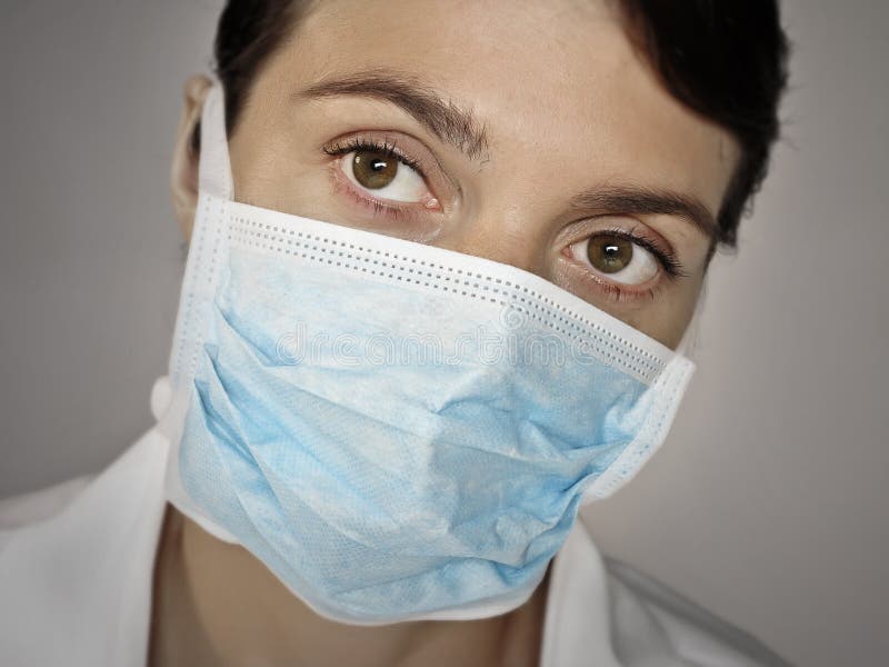 Doctor Face with a Surgical Mask Stock Image Image of medicament